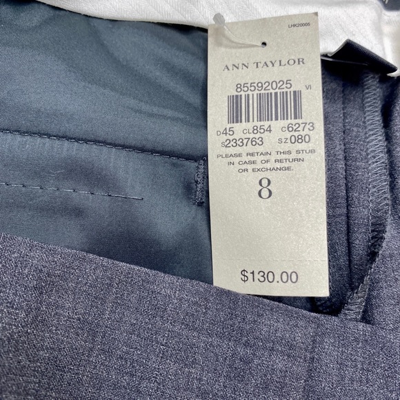 NWT ANN TAYLOR Signature women trousers size 8, grey for great Buisness look. - Picture 5 of 8